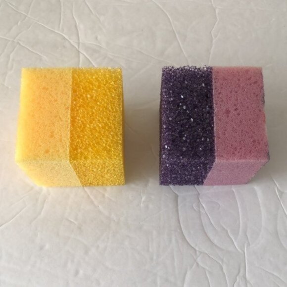 2 Bright Box Kitchen Cube Scrub Sponge Scratch Odor Free Long Lasting Purple Yel - Picture 5 of 6